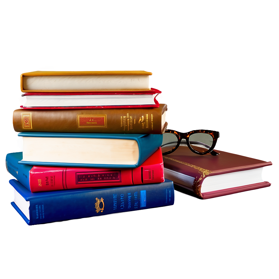 Neatly Stacked Books Png 94 PNG Image