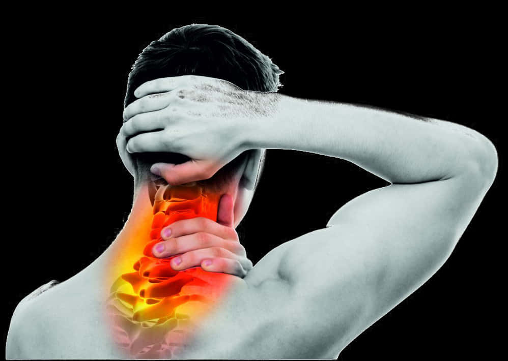 Neck Pain Visualization PNG Image