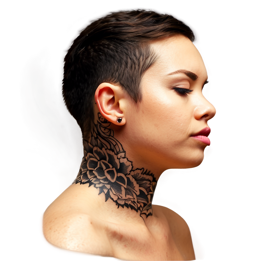 Neck Tattoo B PNG Image