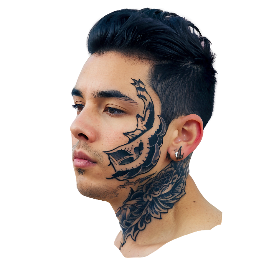 Neck Tattoo D PNG Image