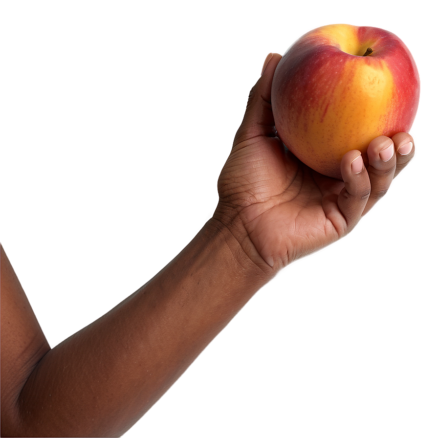 Nectarine In Hand Png Uio19 PNG Image