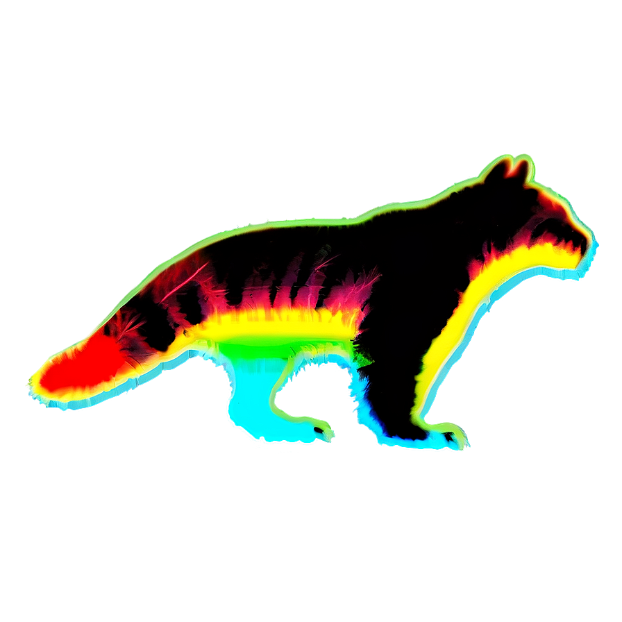 Neon Animal Silhouettes Png Ifj PNG Image