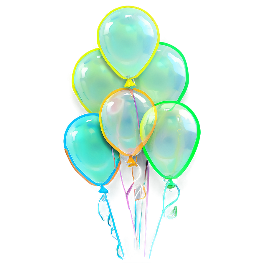 Neon Balloons Png Ugw PNG Image