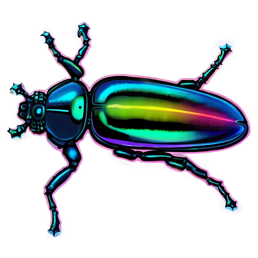 Neon Beetle Art Png 14 PNG Image