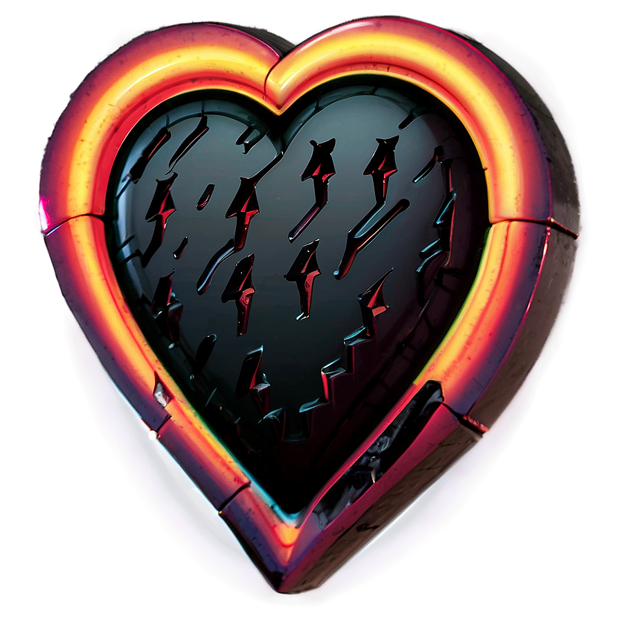 Neon Black Broken Heart Png 43 PNG Image