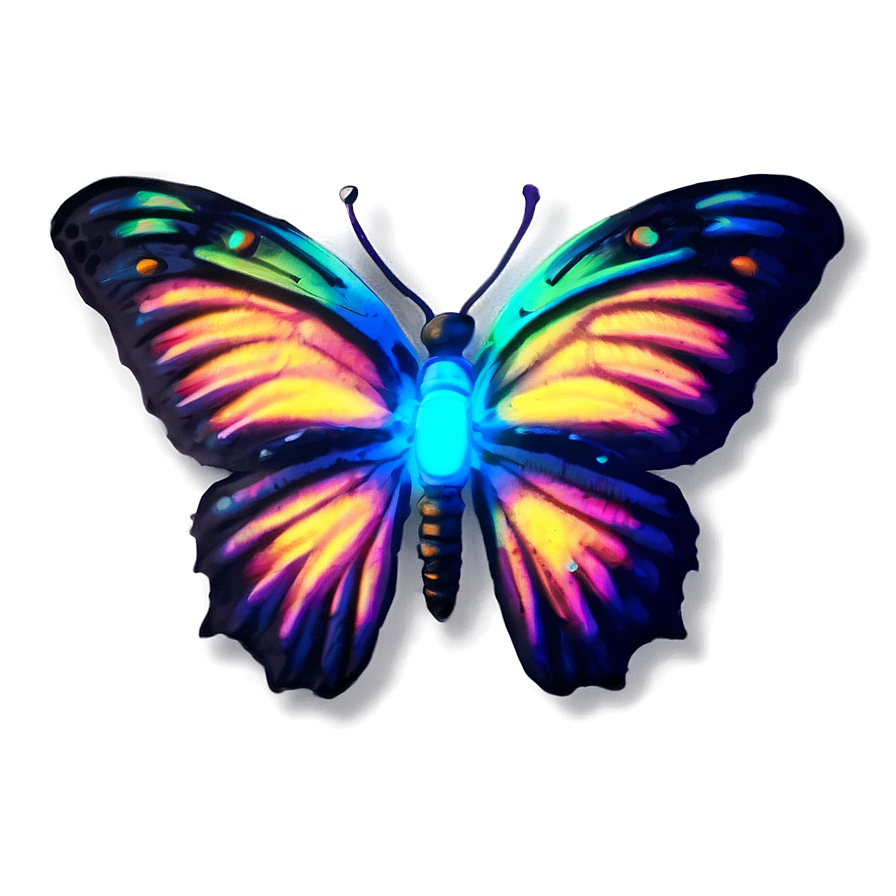 Neon Butterfly Glow Png Jmv63 PNG Image