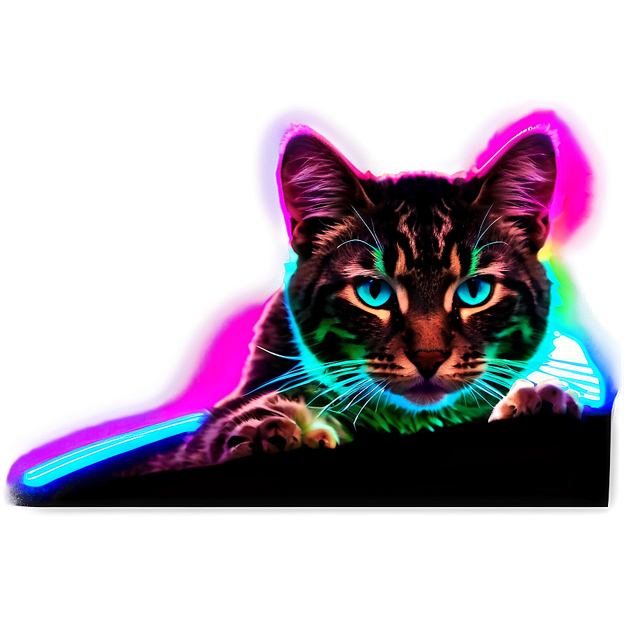 Neon Cat Ear Png Iub PNG Image