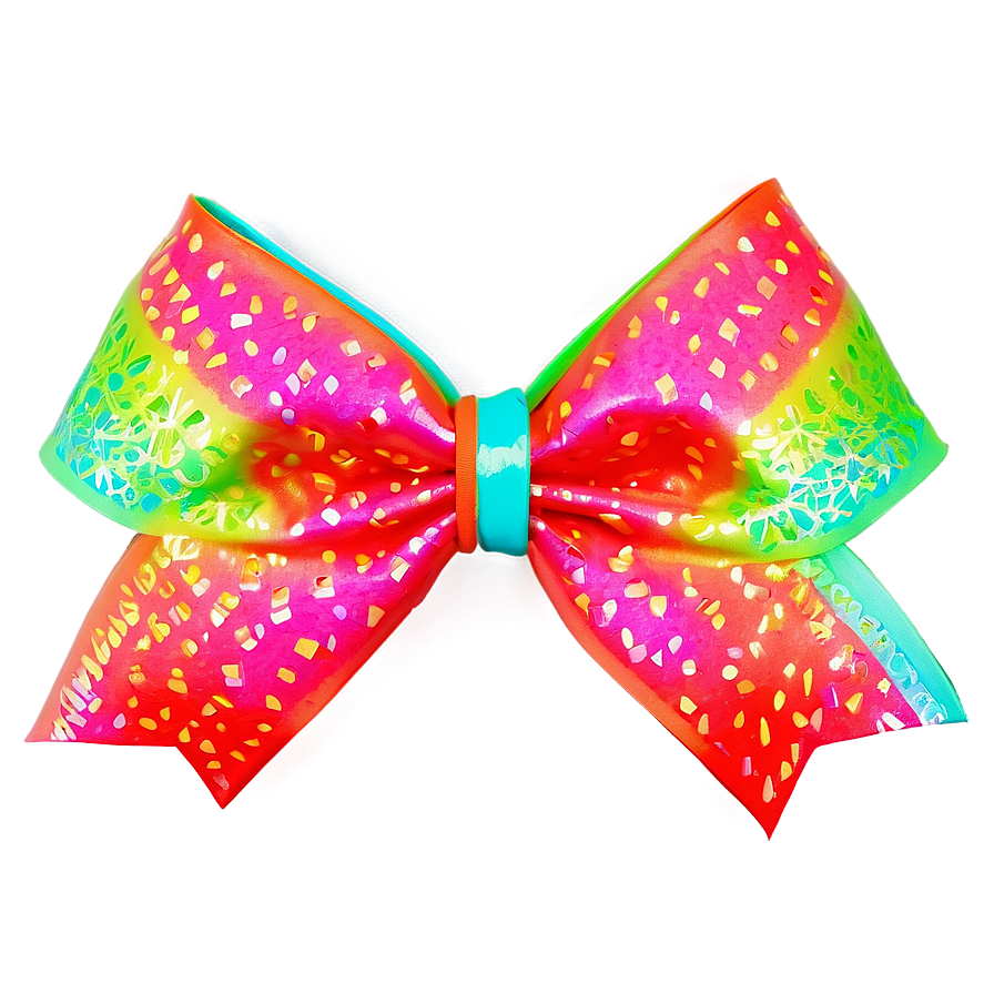 Neon Cheer Bow Png 06212024 PNG Image