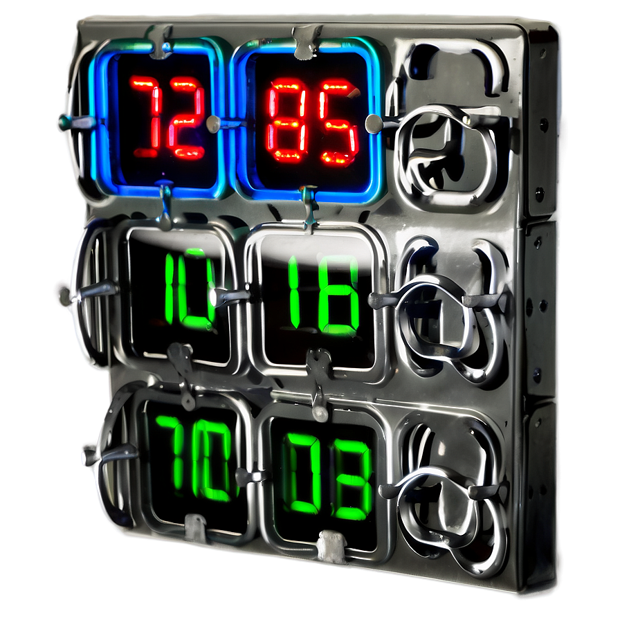 Neon Countdown Timer Png 13 PNG Image