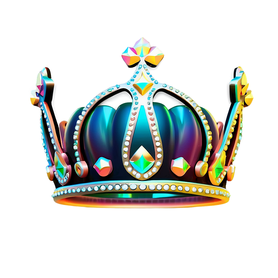 Neon Crown Artwork Png Mqu PNG Image