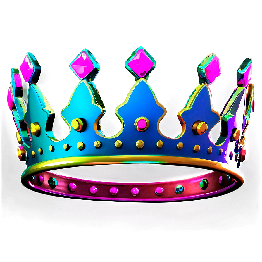 Neon Crown Background Png Sdv PNG Image