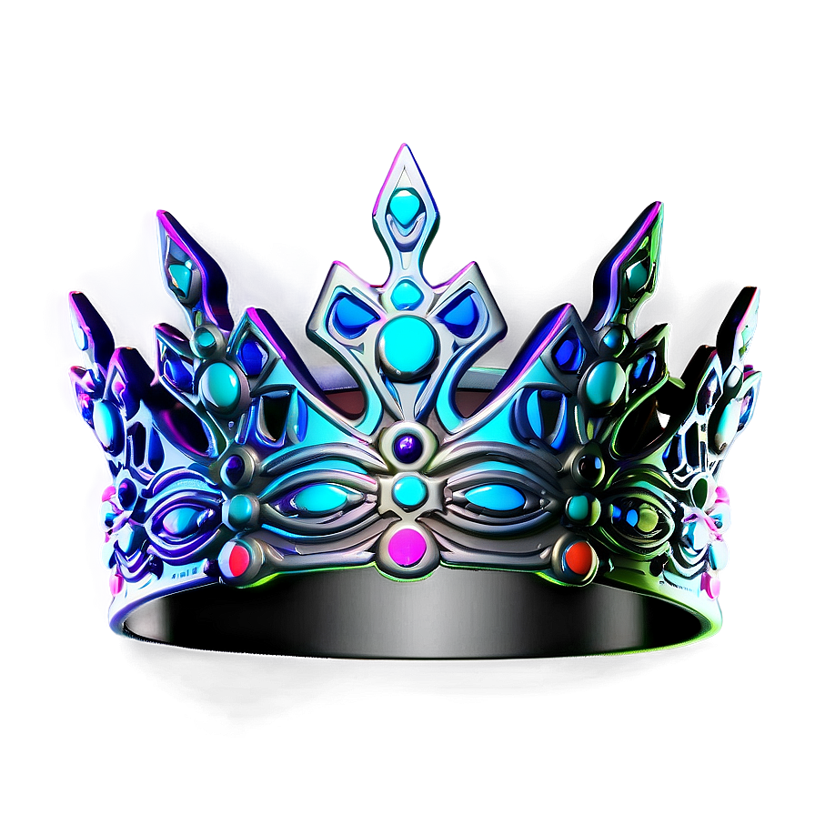 Neon Crown Motif Png Scg PNG Image