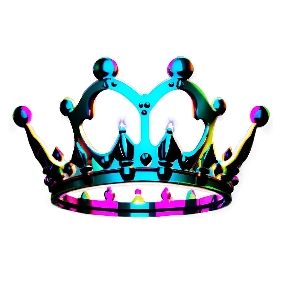 Neon Crown Silhouette Png 6 PNG Image