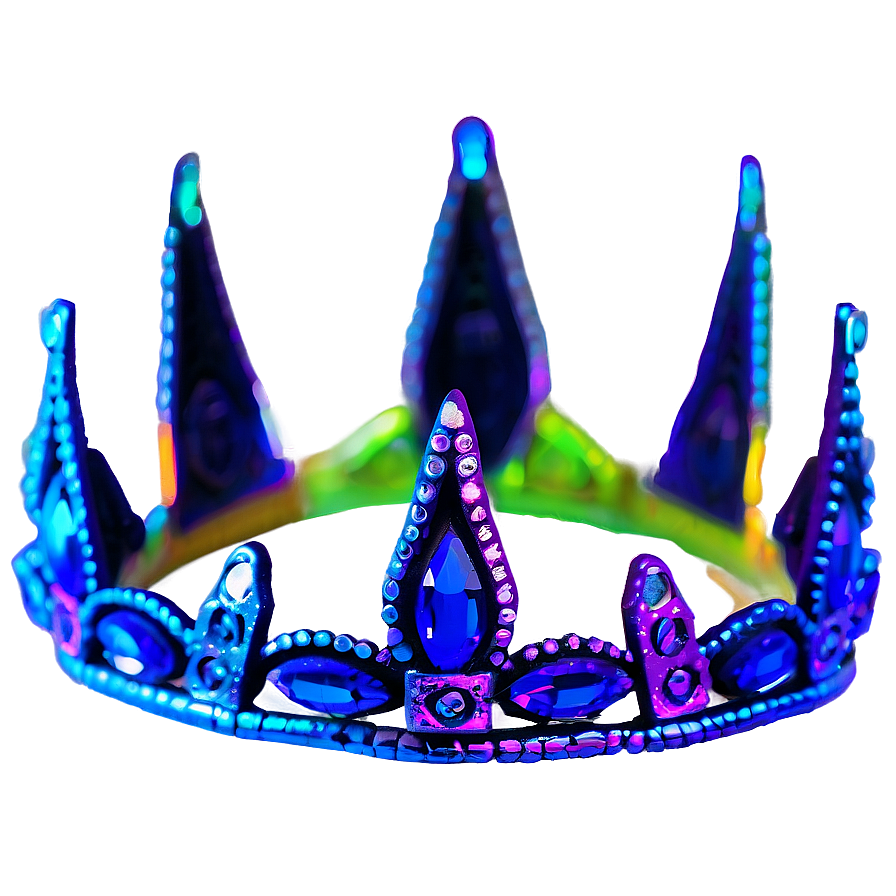 Neon Crown With Diamonds Png Aut PNG Image