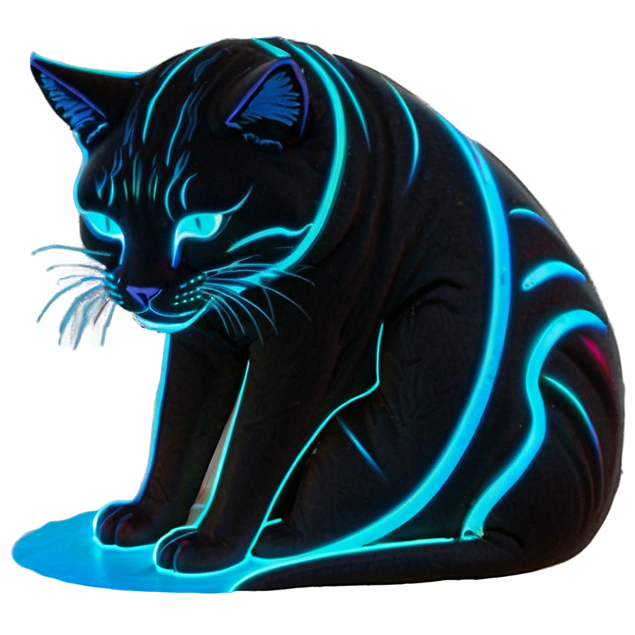 Neon Crying Cat Png Qls96 PNG Image