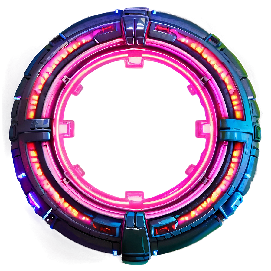 Neon Cyber Portal Png 05212024 PNG Image