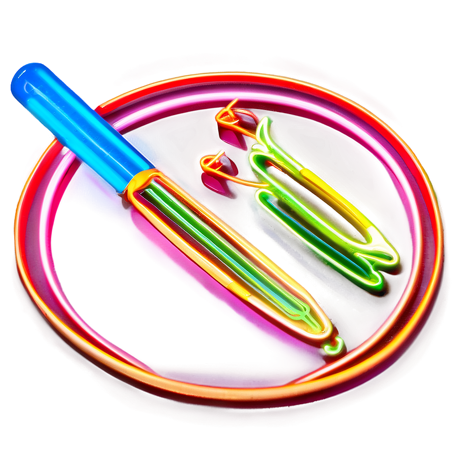 Neon D PNG Image