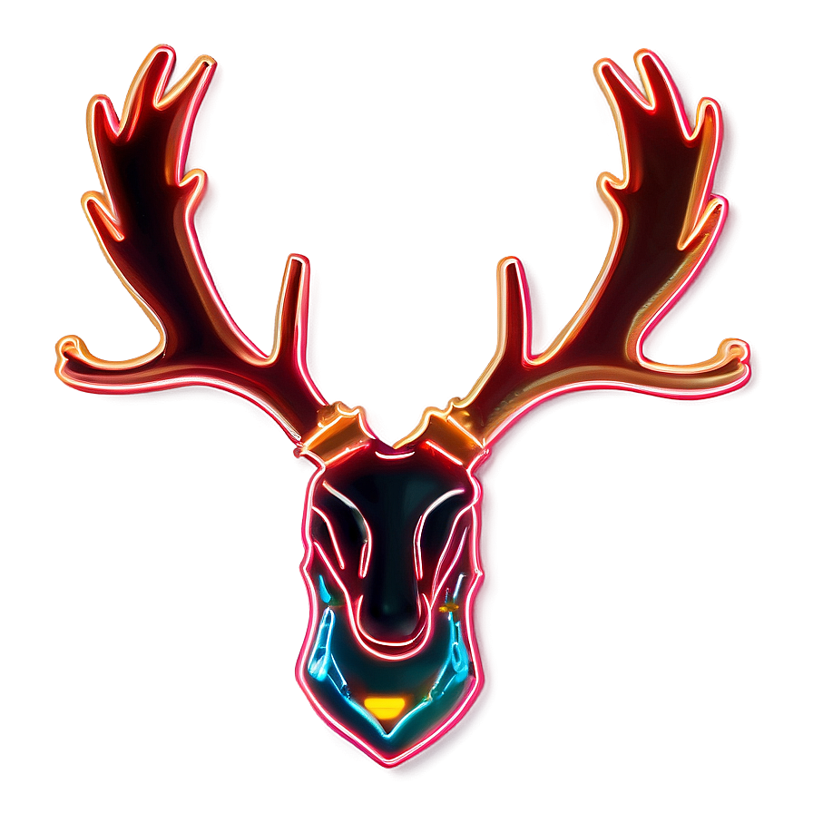 Neon Deer Head Sign Png Vsd73 PNG Image