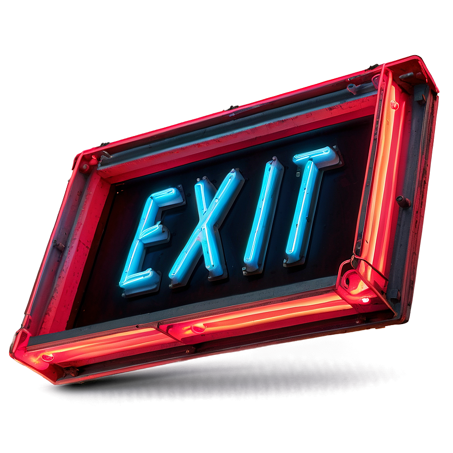 Neon Exit Sign Png 06262024 PNG Image