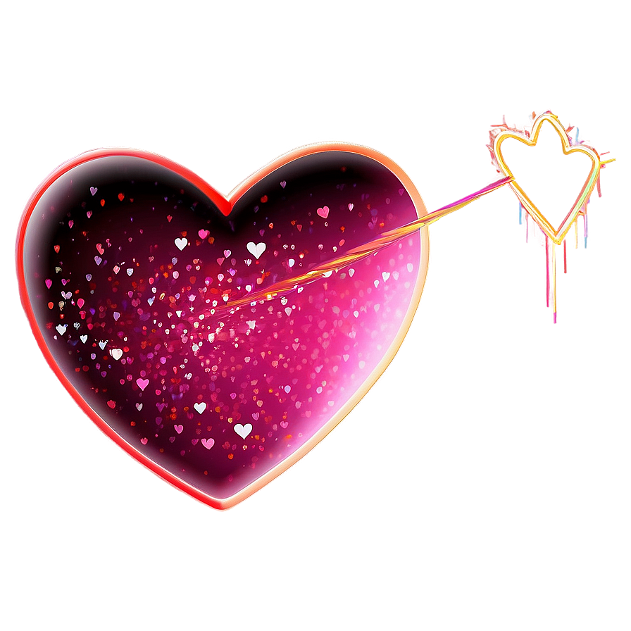 Neon Glitter Heart Png Wwp28 PNG Image