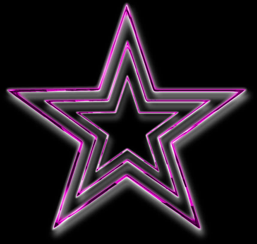 Neon Glow Star Graphic PNG Image