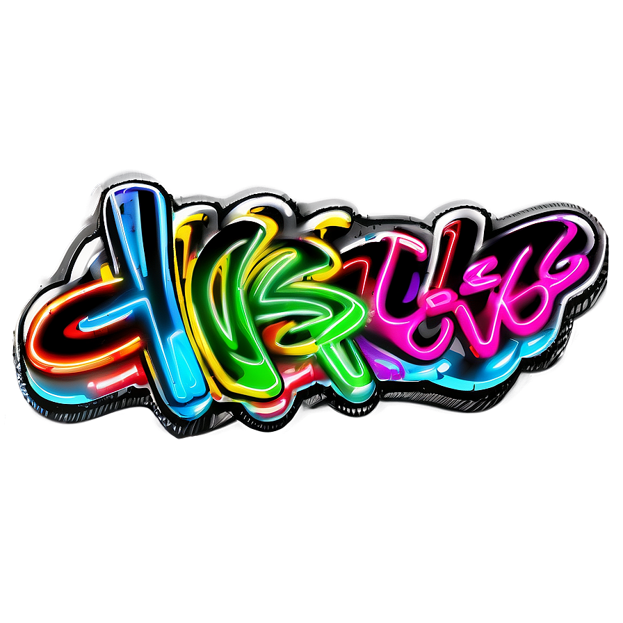 Neon Graffiti Png Bpg34 PNG Image