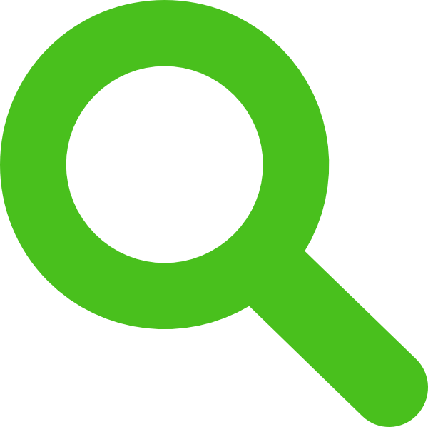 Neon Green Magnifying Glass Icon PNG Image