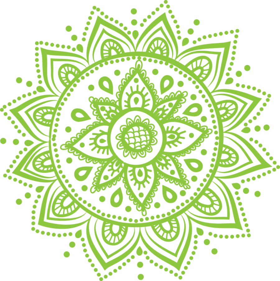 Neon Green Mandala Art PNG Image