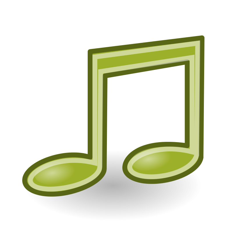 Neon Green Music Note PNG Image