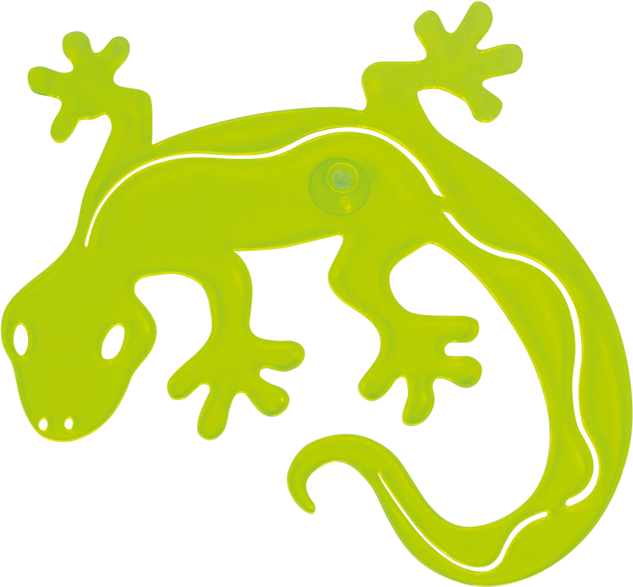 Neon Green Plastic Gecko Toy PNG Image