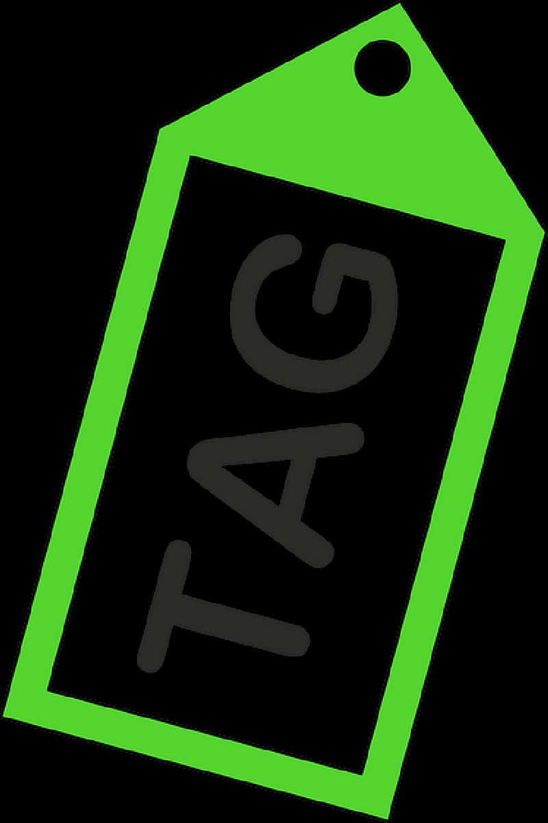 Neon Green Price Tag Design PNG Image