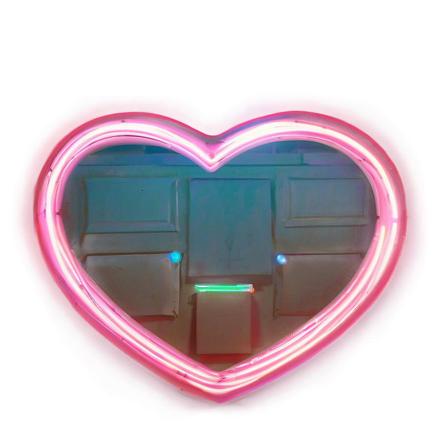 Neon Heart Frame Png Rkd PNG Image