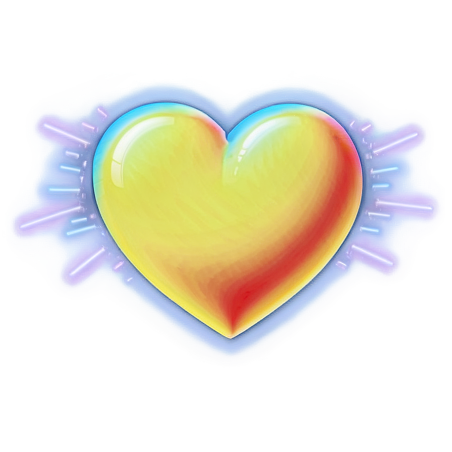 Neon Heart Shape Png 06122024 PNG Image