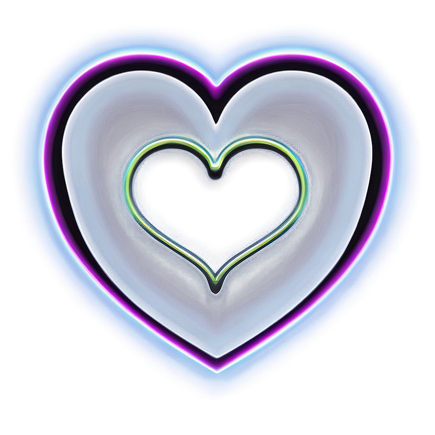 Neon Heart Vector Png Dwf PNG Image