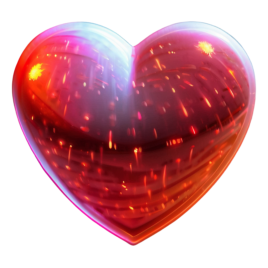 Neon Heart Vector Png Qfs PNG Image