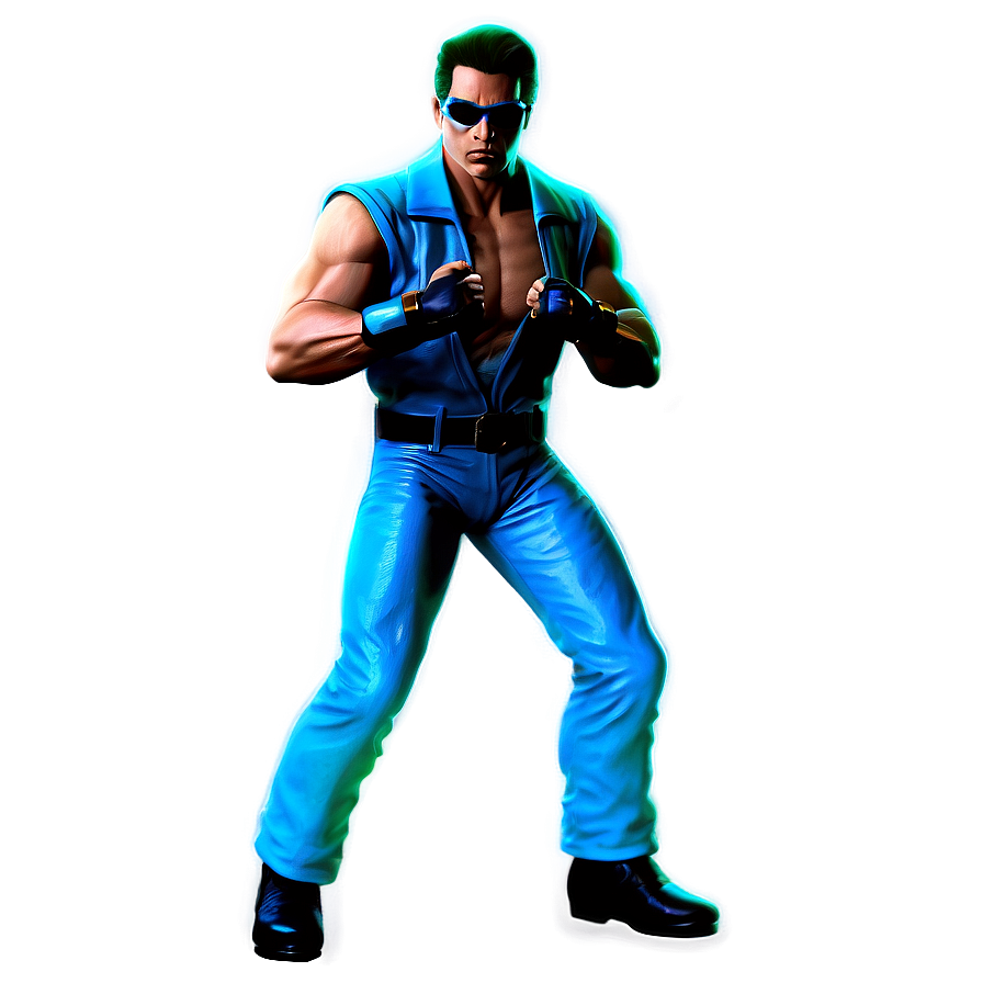 Neon Johnny Cage Artwork Png 41 PNG Image