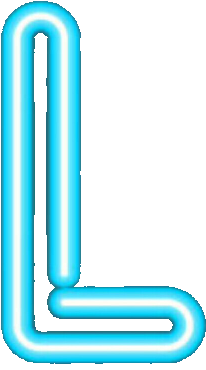 Neon Letter L PNG Image