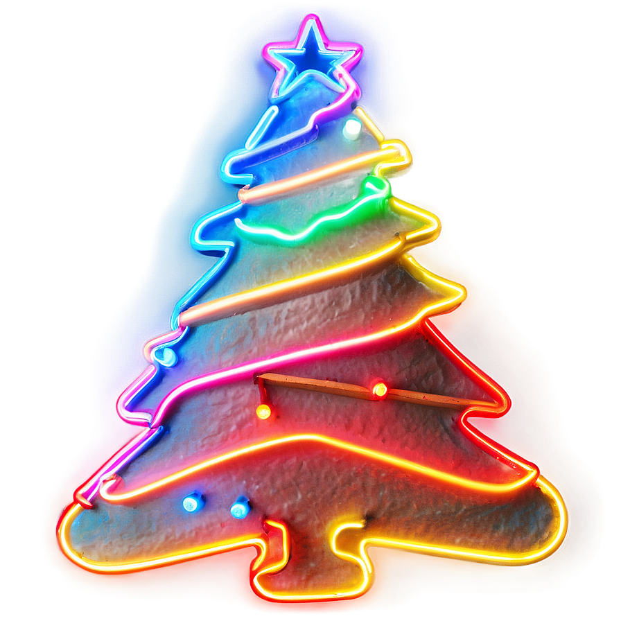 Neon Light Arbol De Navidad Png Fpk94 PNG Image