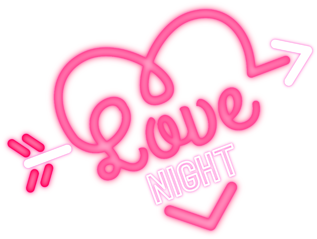 Neon Love Night Arrow PNG Image