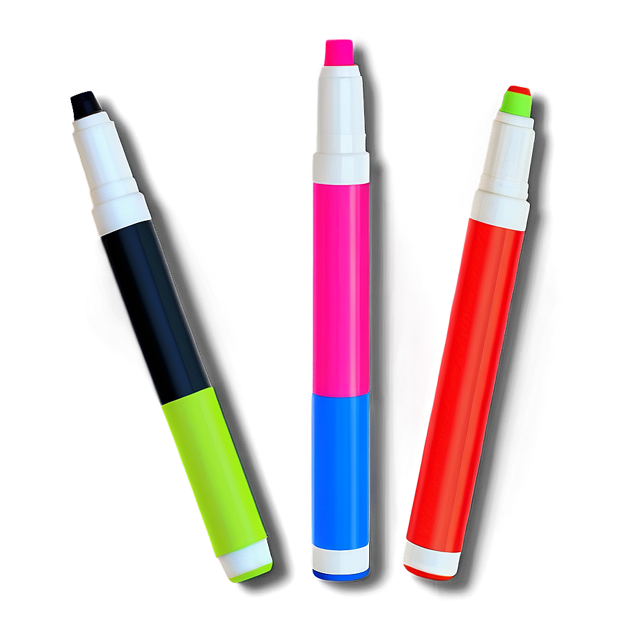 Neon Markers Set Png Kps73 PNG Image