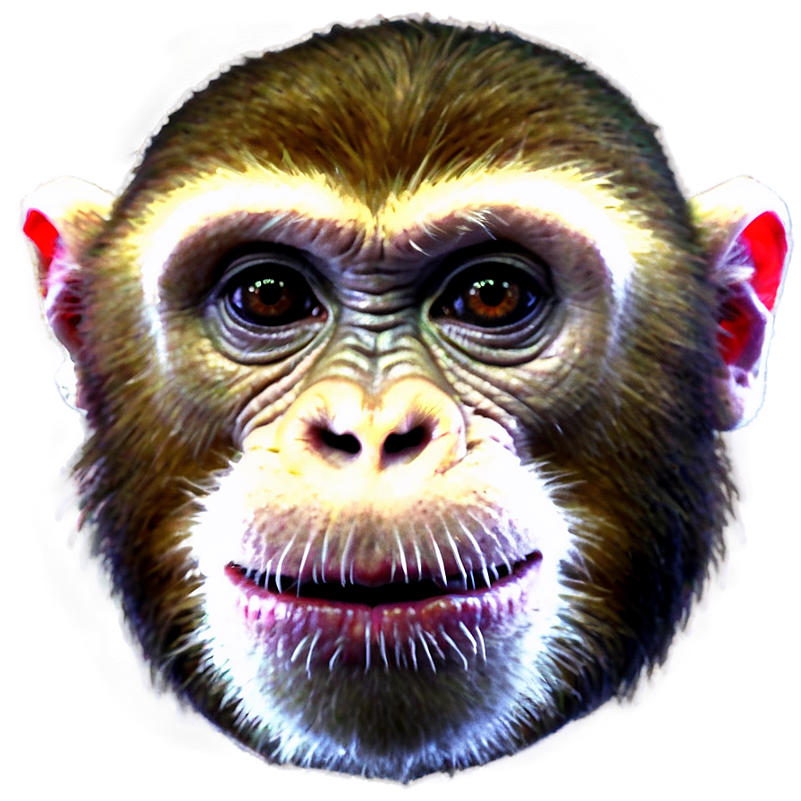 Neon Monkey Face Sign Png Tao39 PNG Image