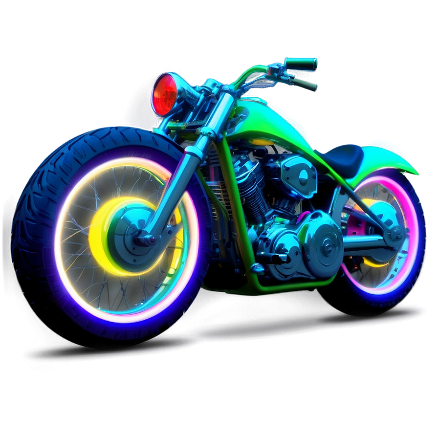 Neon Motorcycle Png Ttm63 PNG Image