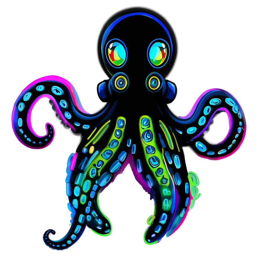 Neon Octopus Png 69 PNG Image