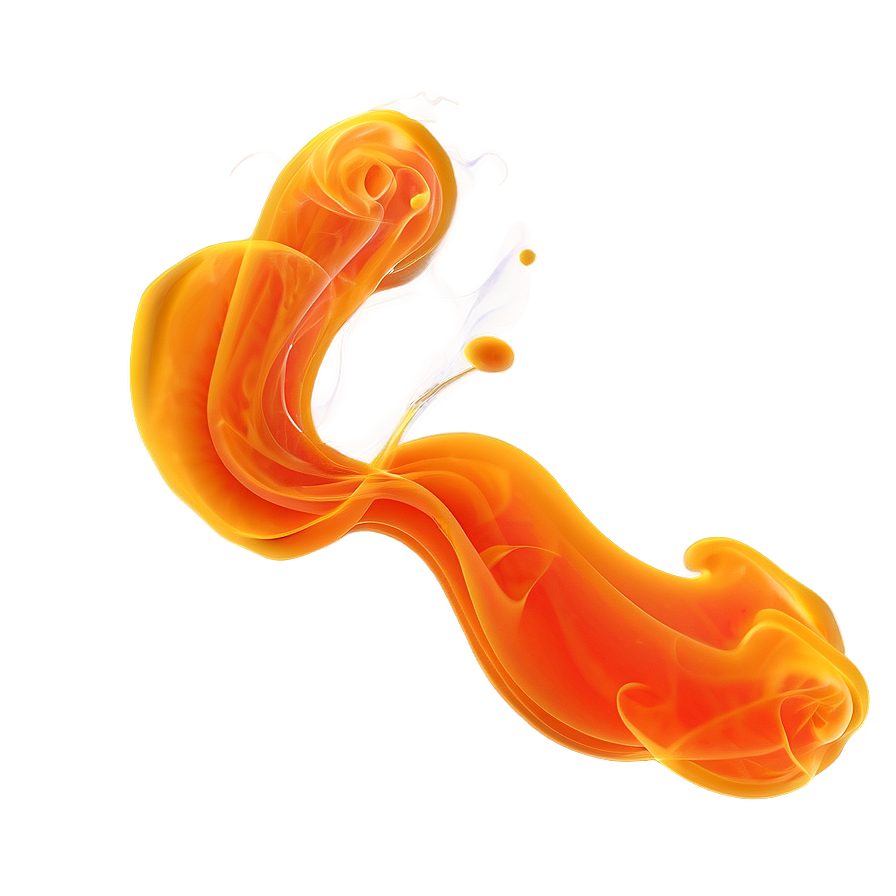 Neon Orange Smoke Wave Png Ybi79 PNG Image