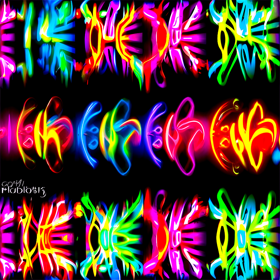 Neon Pattern Design Png Nln PNG Image