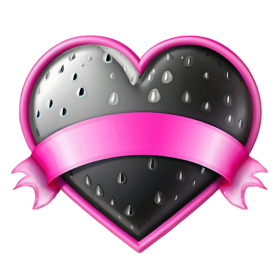 Neon Pink Heart Emoji Png 06262024 PNG Image