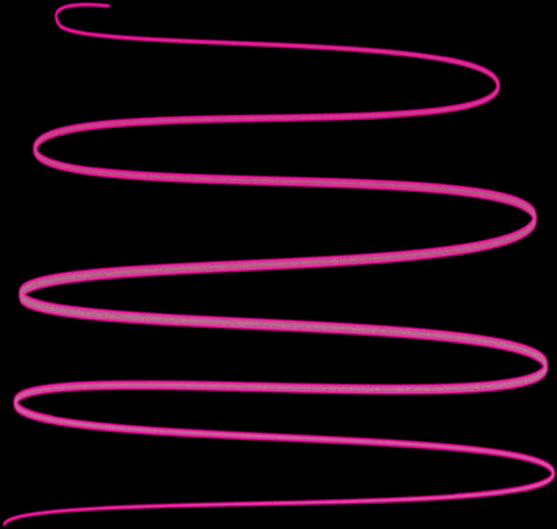 Neon Pink Swirlson Black Background PNG Image