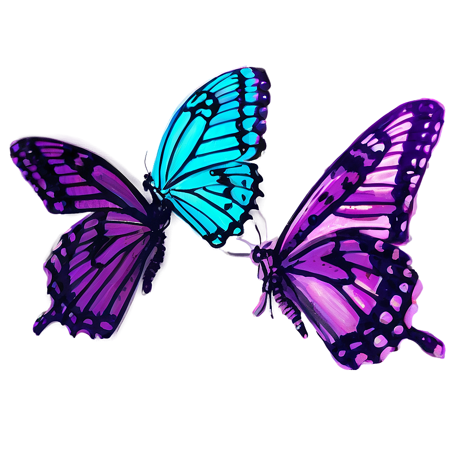 Neon Purple Butterfly Png 05232024 PNG Image