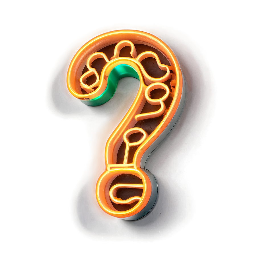 Neon Question Mark Light Png Iot PNG Image