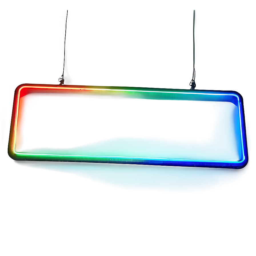 Neon Rectangle Decoration Png Qor PNG Image